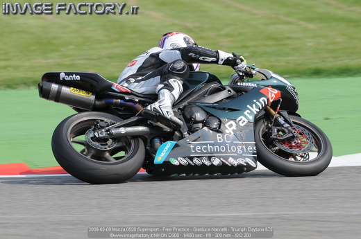 2009-05-09 Monza 0520 Supersport - Free Practice - Gianluca Nannelli - Triumph Daytona 675